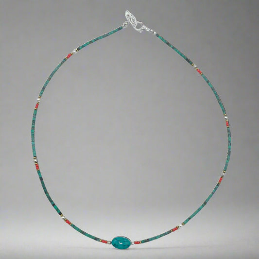 Nepalese Extra Fine Gem Necklace - Turquoise & Stone