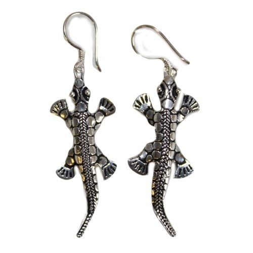 Silver Earrings - Lizards